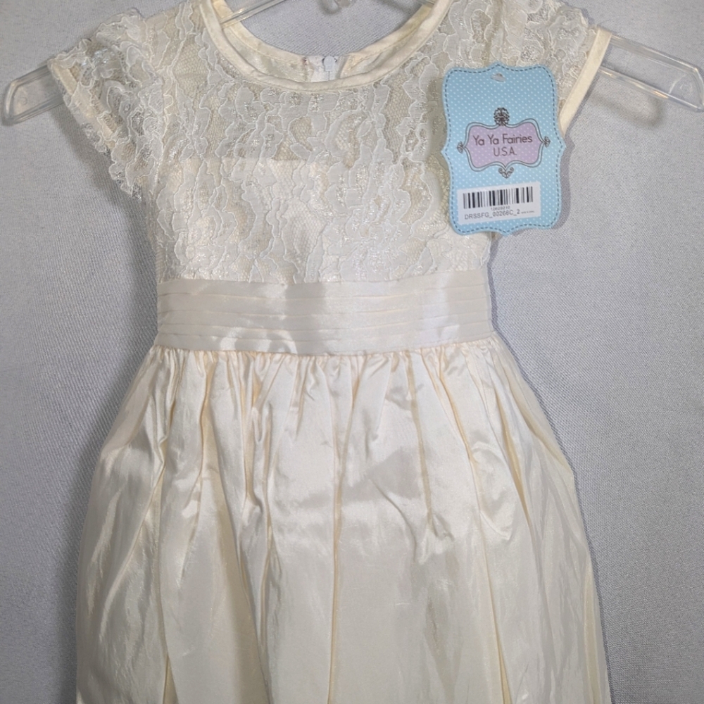 New Girl Spring Dress Ivory Lace Size 2 elegant country toddler wedding birthday